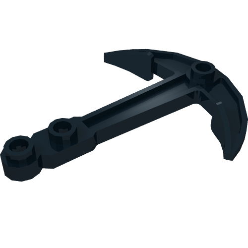 Rendu LDraw de Bateau, ancre - deux trous supérieurs (Boat, Anchor - Two Top Holes), couleur indicative