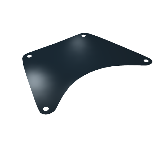 Rendu LDraw de Voile, haut, 18 x 12 [sans motif] (Sail, Top, 18 x 12 [Plain]), couleur indicative