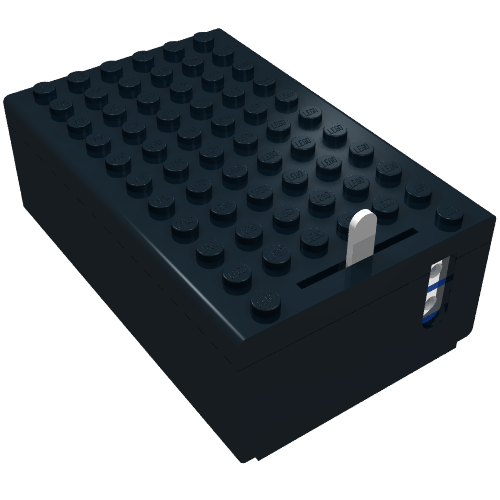 Rendu LDraw de Battery Box, 4.5V 6 x 11 x 3 1/3 Type 3 [Complete Assembly], couleur indicative