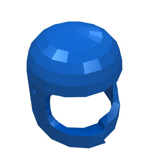Casque classique, avec sangle de menton cassé / fissuré simulé (style des années 80) (Helmet Classic, with Simulated Broken / Cracked Chin Strap (80's Style))