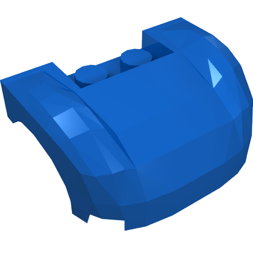 Rendu LDraw de Vehicle Body, roue Arch / Mudguard 3 x 4 x 1 2/3 courbe Fenders [Plain], couleur indicative