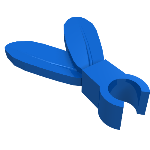 Rendu LDraw de Plume / Plumes avec attache (Plume / Feathers with Clip), couleur indicative