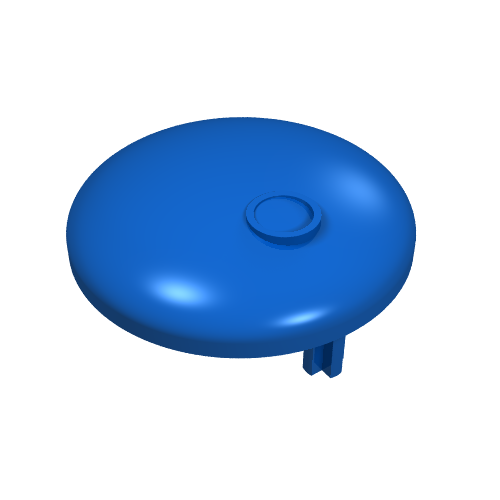 Rendu LDraw de Large Figure Shield 5 x 5 avec 3 Top Fins, couleur indicative