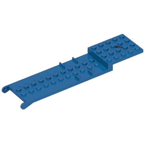 Rendu LDraw de Base de véhicule, remorque 4 x 16 x 1, plate-forme (Vehicle Base, Trailer 4 x 16 x 1, Platform), couleur indicative