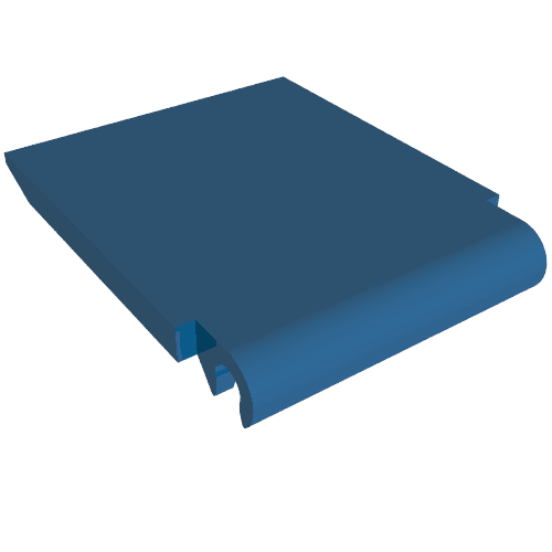 Rendu LDraw de Trailer Base Ramp 4 x 16 x 1, couleur indicative