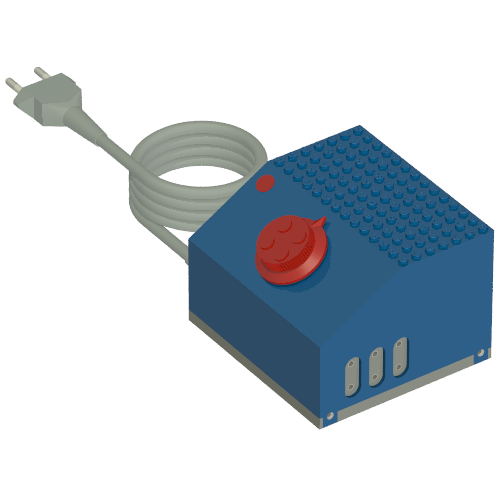 Rendu LDraw de Electric Adapter / Transformer, Train 12V, for 110V, couleur indicative