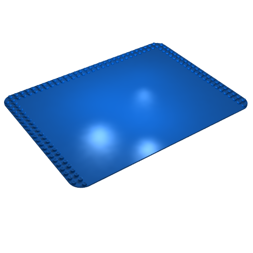 Rendu LDraw de Plaque de base 24 x 32 avec tenons sur les bords (Baseplate 24 x 32 with Studs on Edges), couleur indicative