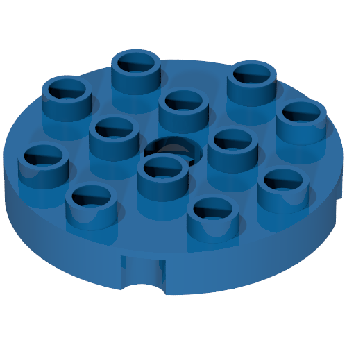 Rendu LDraw de Duplo plaque ronde 4 x 4 (Duplo Plate Round 4 x 4), couleur indicative