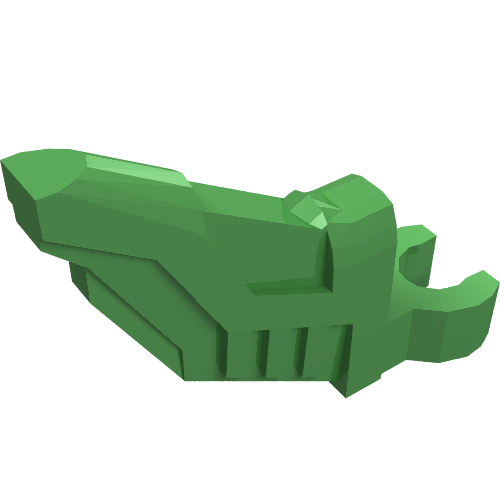 Rendu LDraw de Aile avec attache [uni] (Wing with Clip [Plain]), couleur indicative