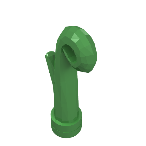 Rendu LDraw de Plante, tige d'herbe avec trou de barre [3.2mm] (Plant, Grass Stem with Bar Hole [3.2mm]), couleur indicative
