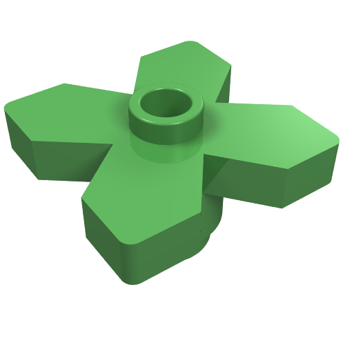 Plante, Fleur 2 x 2 Feuilles - Angulaire (Plant, Flower 2 x 2 Leaves - Angular)
