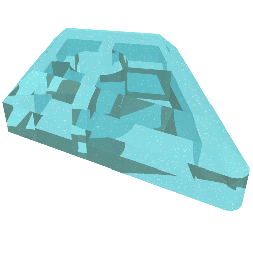 Tuile Spécial 1 x 2 Diamant sans motif (Tile Special 1 x 2 Diamond Plain)