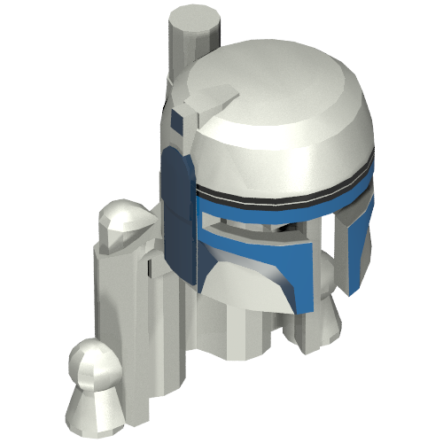 Casque, pack fusée avec Jango Fett couleurs motif imprimé (Helmet, Rocket Pack with Jango Fett Colors Print)