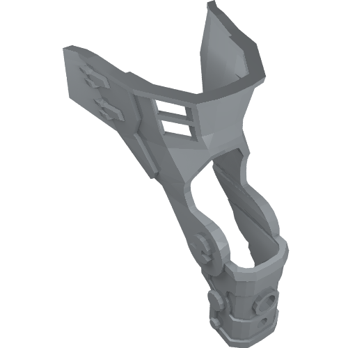 Rendu LDraw de Grande couverture de membre de figurine, garde de jambe (Large Figure Limb Cover, Leg Guard), couleur indicative