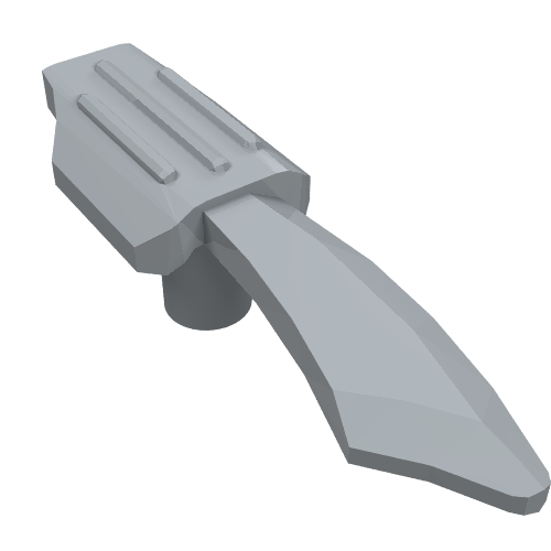 Rendu LDraw de Poignard d'arme avec barre (Weapon Dagger with Bar), couleur indicative