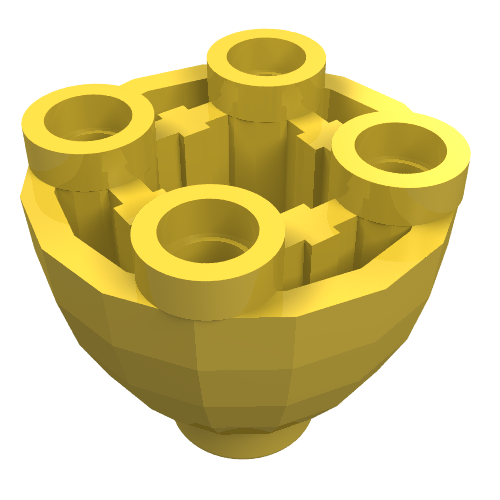 Rendu LDraw de Brique ronde 2 x 2 x 1 1/3 inversé (Brick Round 2 x 2 x 1 1/3 Inverted), couleur indicative