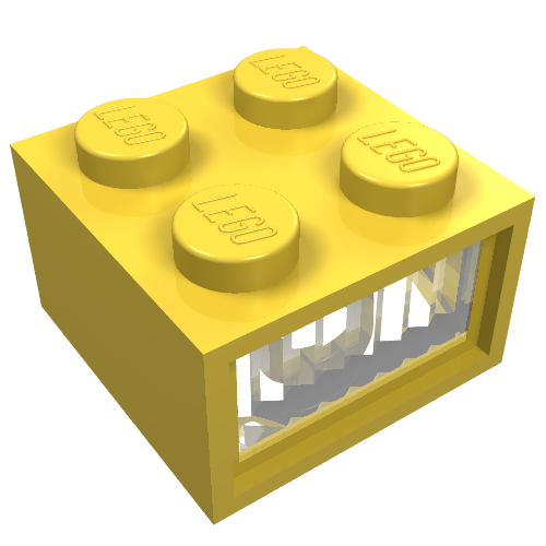 Rendu LDraw de Brique légère 2 x 2 type 2 - 4.5v [complet] (Light Brick 2 x 2 Type 2 - 4.5V [Complete]), couleur indicative