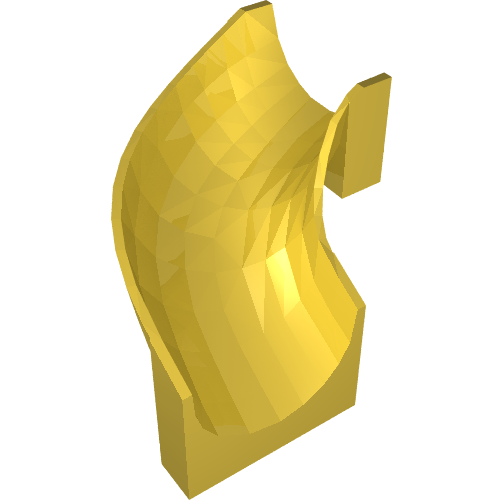 Rendu LDraw de Diapositive courbée Gauche 90° (Slide Curved Left 90°), couleur indicative