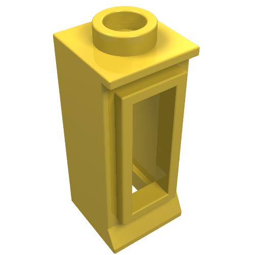 Rendu LDraw de Fenêtre 1 x 1 x 2, lèvres courtes [sans verre] (Window 1 x 1 x 2, Short Lip [no Glass]), couleur indicative
