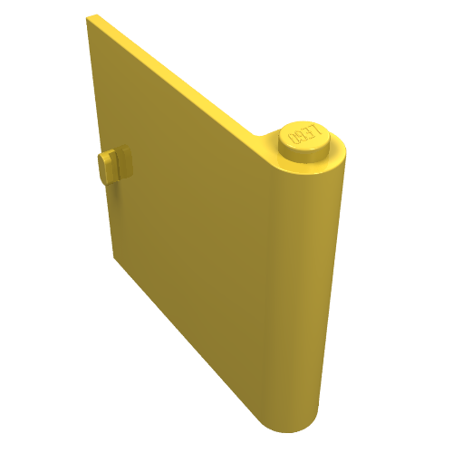 Rendu LDraw de Porte 1 x 5 x 4 droite (Door 1 x 5 x 4 Right), couleur indicative