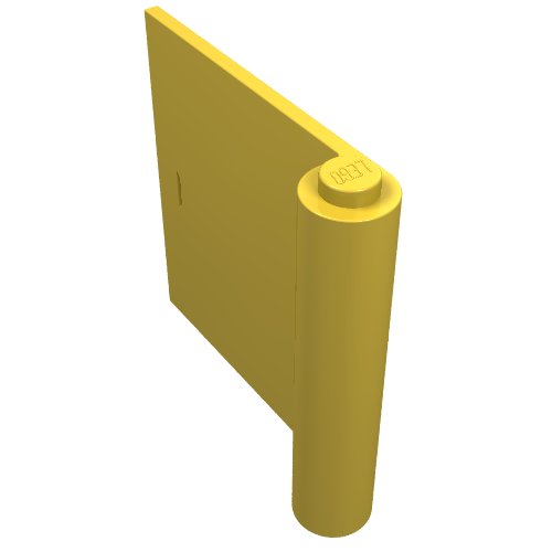 Rendu LDraw de Porte 1 x 5 x 4 gauche (Door 1 x 5 x 4 Left), couleur indicative