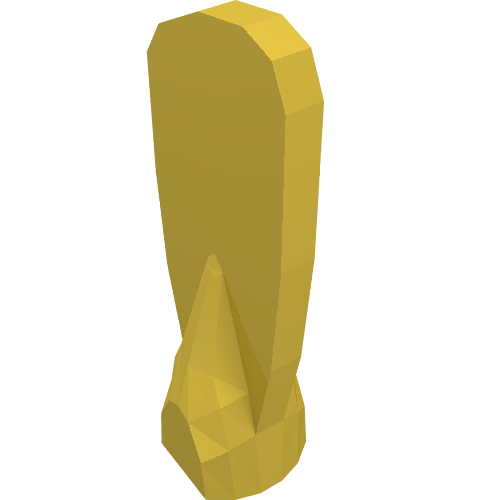 Rendu LDraw de Aviron d'équipement / extrémité de pagaie (Equipment Oar / Paddle End), couleur indicative