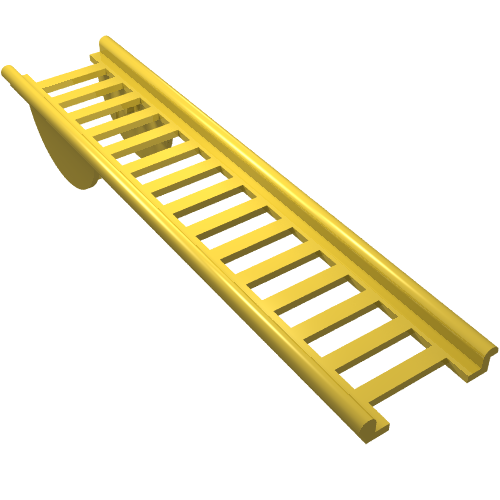 Rendu LDraw de Échelle 16 x 4 avec pivot semi-circulaire (Ladder 16 x 4 with Semi-Circular Pivot), couleur indicative