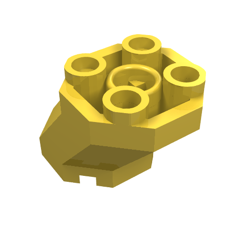 Rendu LDraw de Brique inclinée octogonale spéciale 2 x 3 x 1 2/3 (Brick Special Octagonal 2 x 3 x 1 2/3 Sloped), couleur indicative