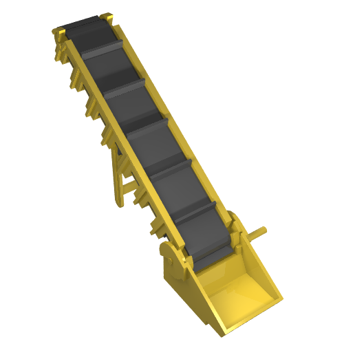 Rendu LDraw de Bande transporteuse (assemblage complet) (Conveyor Belt (Complete Assembly)), couleur indicative