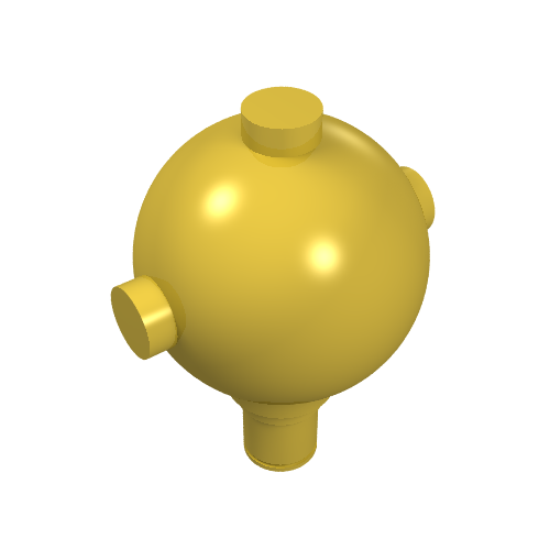 Rendu LDraw de Tête de figurine Homemaker [sans motif] (Homemaker Figure Head [Plain]), couleur indicative