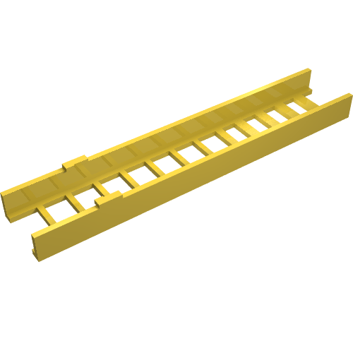 Rendu LDraw de Échelle 10.3cm (réduite) 2 & 3 pièces - partie inférieure (Ladder 10.3cm (collapsed) 2 & 3 Piece - Bottom Section), couleur indicative
