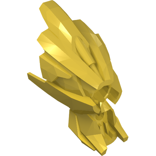Rendu LDraw de Large Figure Mask, Meltdown, couleur indicative