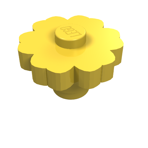 Plante, Fleur 2 x 2 - rond [tenon plein] (Plant, Flower 2 x 2 - Round [Solid Stud])