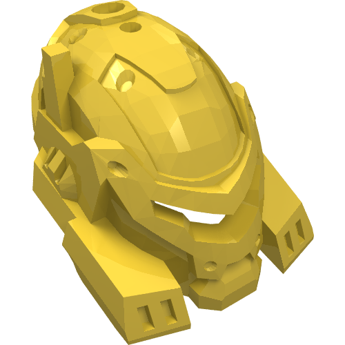 Rendu LDraw de Masque de grande taille, Evo (Large Figure Mask, Evo), couleur indicative