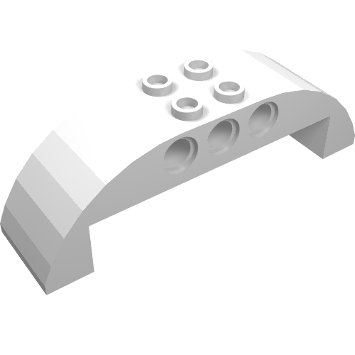 Rendu LDraw de Brique courbe 2 x 8 x 2 double (Brick Curved 2 x 8 x 2 Double), couleur indicative