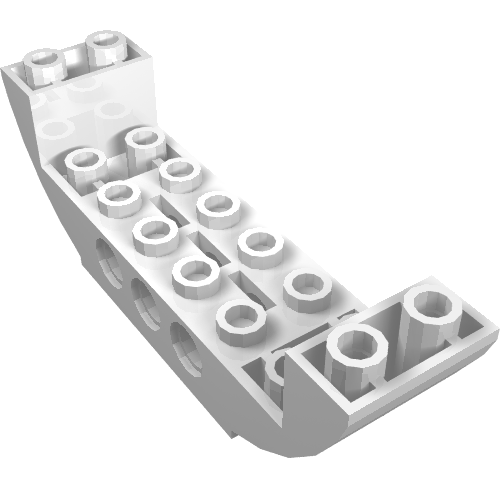 Rendu LDraw de Brique courbe inversée 2 x 8 x 2 double (Brick Curved Inverted 2 x 8 x 2 Double), couleur indicative