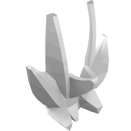 Rendu LDraw de Large Figure Limb Cover, Armour avec Spikes, couleur indicative