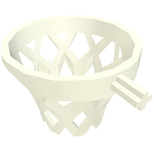 Rendu LDraw de Filet de basketball avec axe (Sports Basketball Net with Axle), couleur indicative