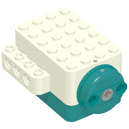 Rendu LDraw de Motor 6 x 6 x 3, Science, couleur indicative
