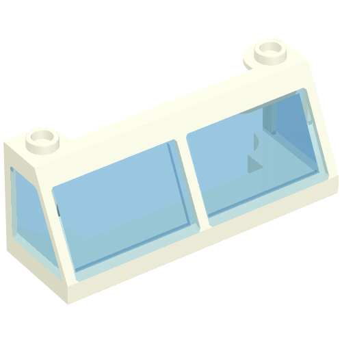 Rendu LDraw de Windscreen 2 x 6 x 2 Train avec Trans-Light Blue Glass, couleur indicative