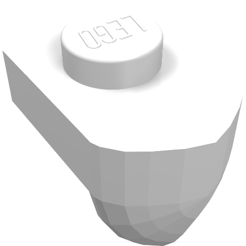 Plaque spéciale 1 x 1 avec dent verticale (Plate Special 1 x 1 with Vertical Tooth)