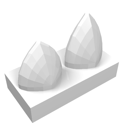 Tuile Spécial 1 x 2 avec deux dents verticales / dents (Tile Special 1 x 2 with Two Vertical Teeth / Tooth)