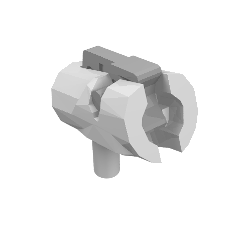Rendu LDraw de Lanceur, pistolet / blaster / mini-tireur avec gâchette gris bleuté foncé [assemblage complet] (Launcher, Weapon Gun / Blaster / Shooter Mini with Dark Bluish Gray Trigger [Complete Assembly]), couleur indicative