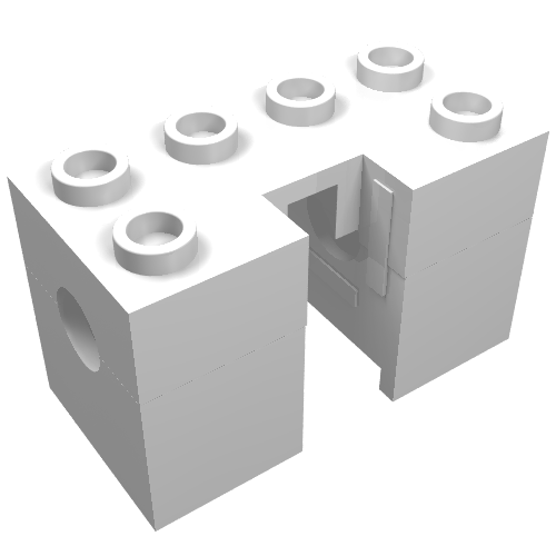 Rendu LDraw de Enrouleur de rack Technic (Technic Rack Winder), couleur indicative