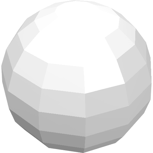 Rendu LDraw de Balle / Finial ronde [sans motif] (Ball / Finial Round [Plain]), couleur indicative