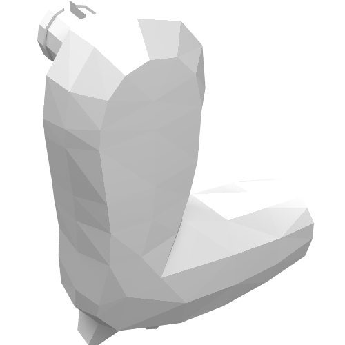 Rendu LDraw de Animal Body Part, Dinosaur, Arm, Right, avec Elbow Spikes, couleur indicative