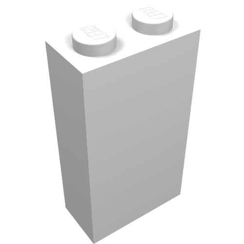 Rendu LDraw de Brique 1 x 2 x 3 avec fond tenon Support (Brick 1 x 2 x 3 with Bottom Stud Holder), couleur indicative