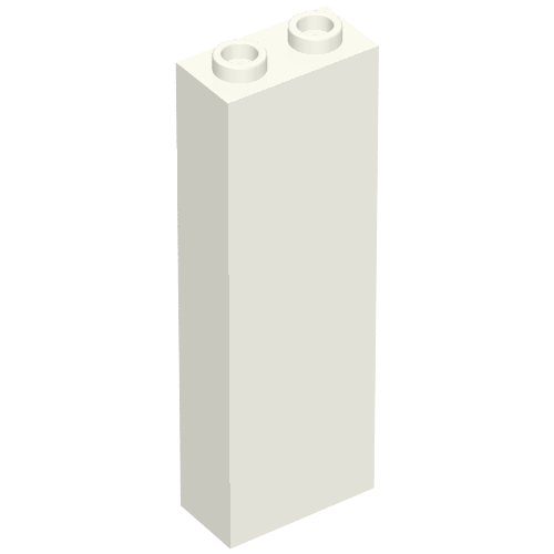 Rendu LDraw de Brique 1 x 2 x 5 avec tenons creux (Brick 1 x 2 x 5 with Hollow Studs), couleur indicative