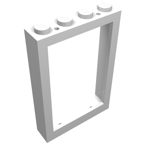 Rendu LDraw de Fenêtre 1 x 4 x 5 avec tenons pleins (Window 1 x 4 x 5 with Solid Studs), couleur indicative