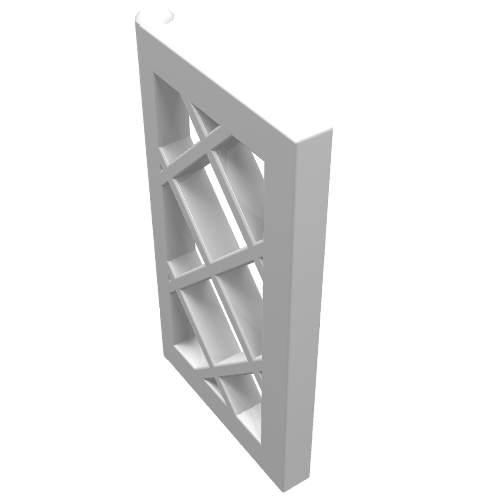 Rendu LDraw de Fenêtre 1 x 2 x 3 Pané (Window 1 x 2 x 3 Pane Latticed), couleur indicative